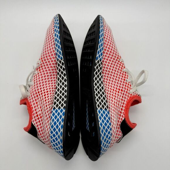 ADIDAS Deerupt CQ2624 Running Shoes Men\'s Sz 8.5 Solar Red Bluebird Mesh Lace-Up main image 6